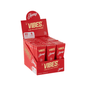 Vibes-Cones-Box-1-1/4-Red-(Hemp)