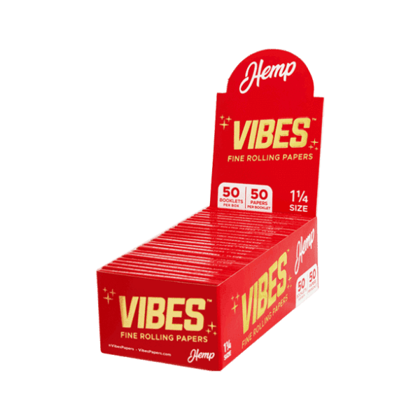 Vibes-Paper-1-1/4-BOX-Red-(Hemp)