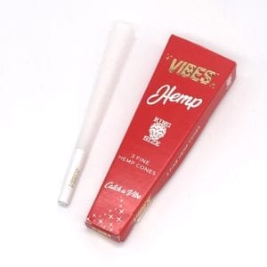 Vibes-Rolling-Paper-Pre-Roll-Cones-King-Size-Red-(Hemp)