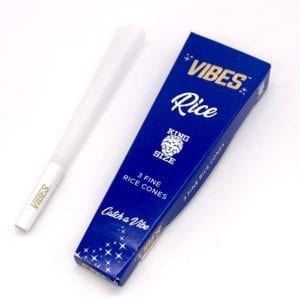 Vibes-Rolling-Paper-Pre-Roll-Cones-King-Size-Blue-(Rice)