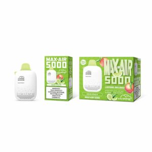 hyppe max air flow 5000 puffs sour peach