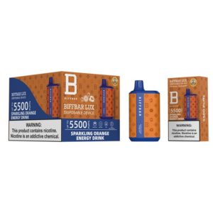 biff bar lux 5500 puffs sparkling orange energy drink
