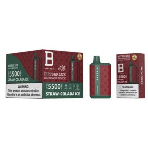 biff bar lux 5500 puffs straw colada ice