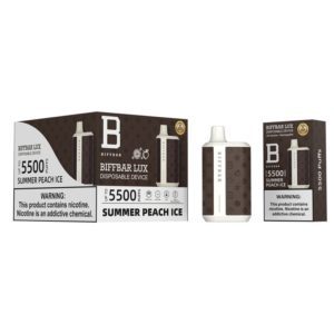 biff bar lux 5500 puffs summer peach ice