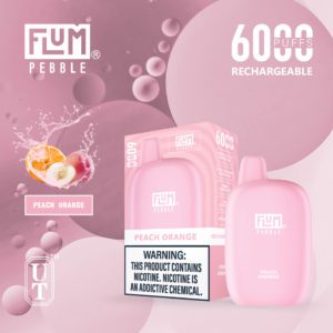 flum pebble peach orange 6000 puffs