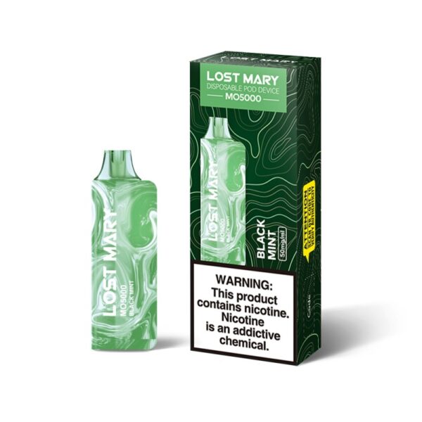 lost mary mo5000 disposable device 5000 puffs black mint lost mary mo5000 disposable device 5000 puffs black mint