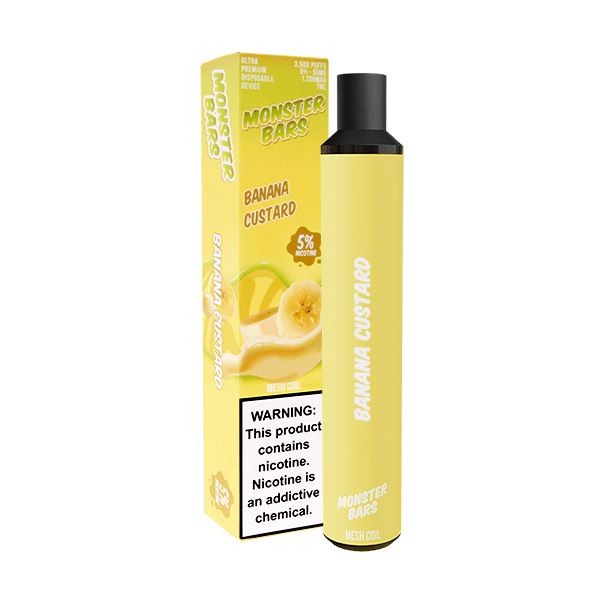 monster bars 3500 puff disposable banana custard