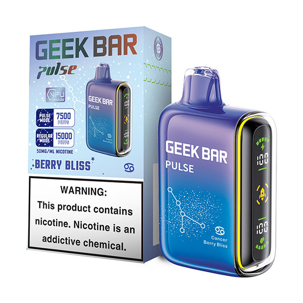 geek bar pulse 15k puff disposable berry bliss