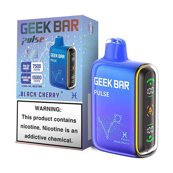 geek bar pulse 15k puff disposable black cherry