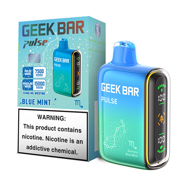 geek bar pulse 15k puff disposable blue mint