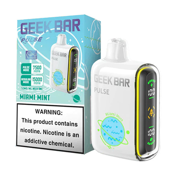 geek bar pulse 15k puff disposable miami mint