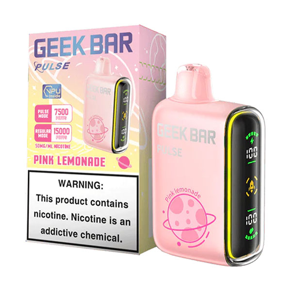 geek bar pulse 15k puff disposable pink lemonade
