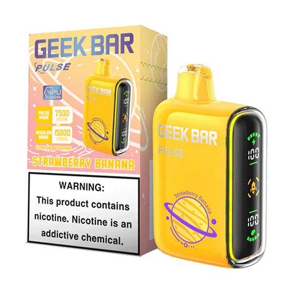 geek bar pulse 15k puff disposable strawberry banana