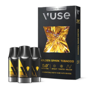 vuse prismatic series golden spark tobacco pods | 3 pack