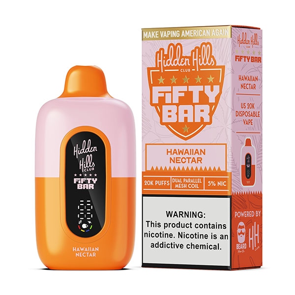 hidden hills x fifty bar 20k puff disposable hawaiian nectar hidden hills x fifty bar 20k puff disposable hawaiian nectar