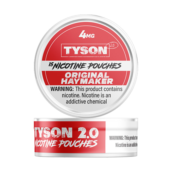tyson 2 nicotine pouches 4mg original haymaker tyson 2 nicotine pouches 4mg original haymaker