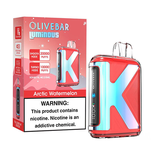 olivebar luminous 20k puff disposable arctic watermelon olivebar luminous 20k puff disposable arctic watermelon
