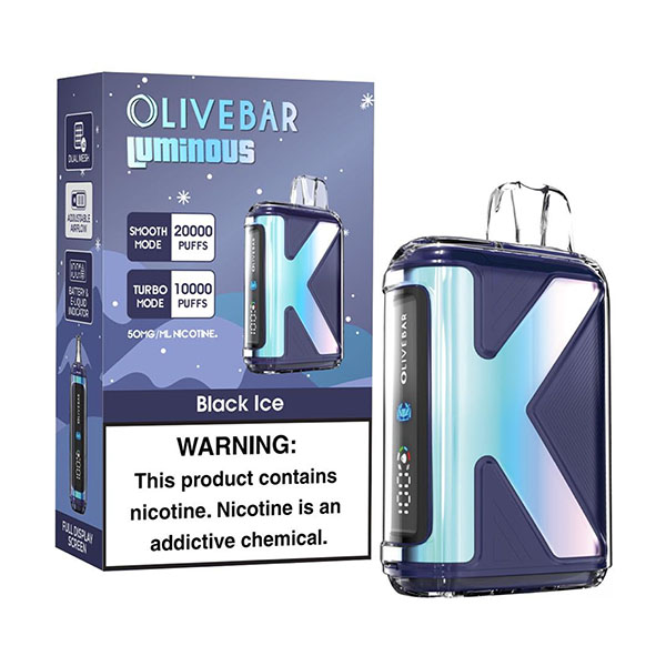 olivebar luminous 20k puff disposable black ice olivebar luminous 20k puff disposable black ice