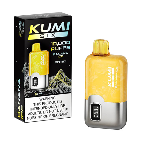 kumi six 10k puffs disposable banana ice kumi six 10k puffs disposable banana ice