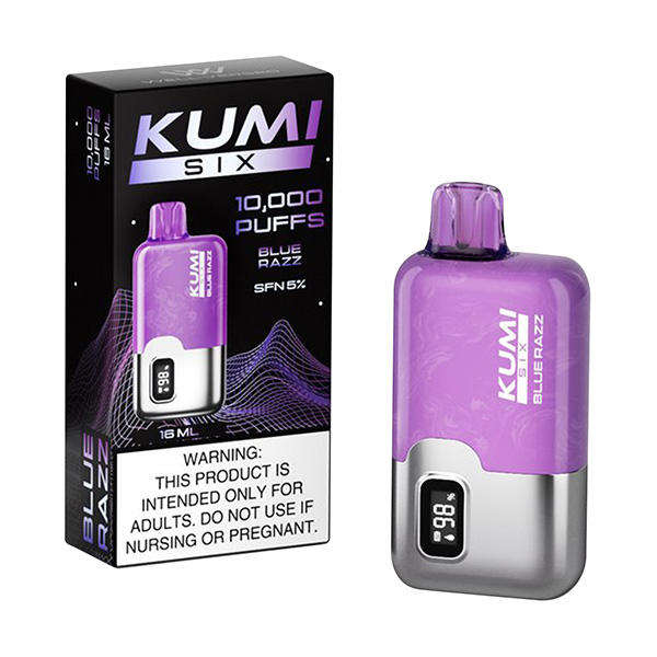 kumi six 10k puffs disposable blue razz kumi six 10k puffs disposable blue razz