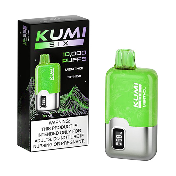 kumi six 10k puffs disposable menthol kumi six 10k puffs disposable menthol