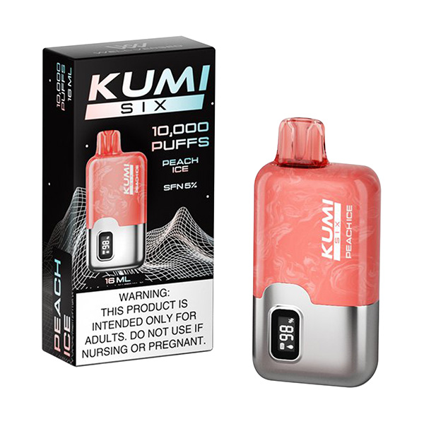kumi six 10k puffs disposable peach ice kumi six 10k puffs disposable peach ice