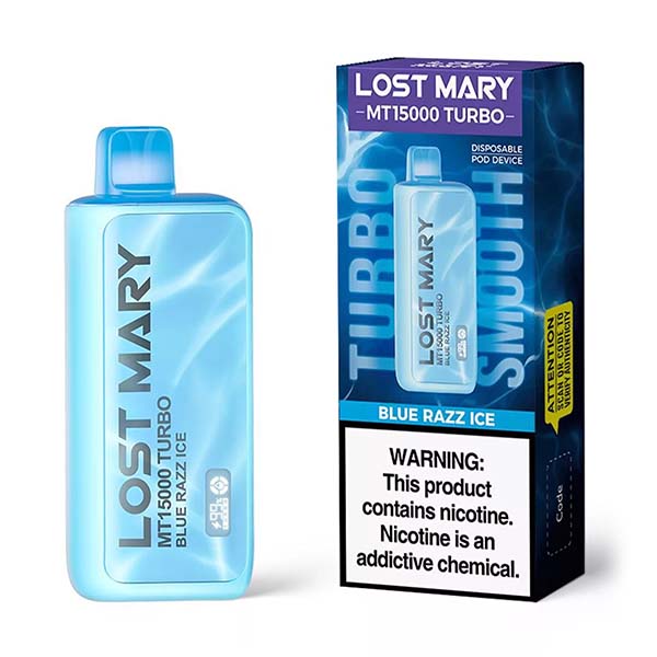 lost mary mt15000 turbo blue razz ice lost mary mt15000 turbo blue razz ice