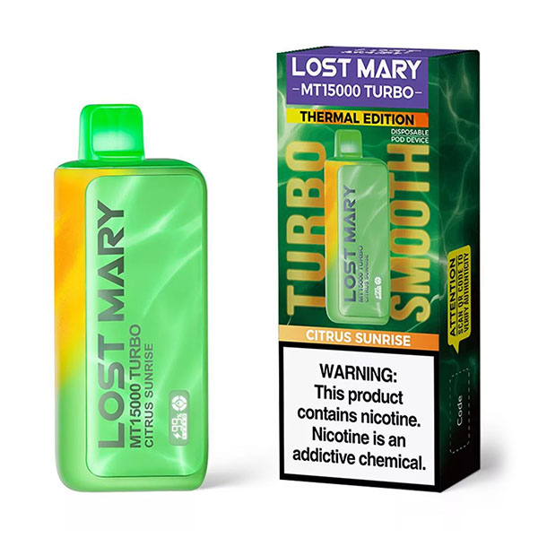 lost mary mt15000 turbo thermal edition citrus sunrise lost mary mt15000 turbo thermal edition citrus sunrise