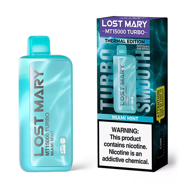 lost mary mt15000 turbo thermal edition miami mint lost mary mt15000 turbo thermal edition miami mint