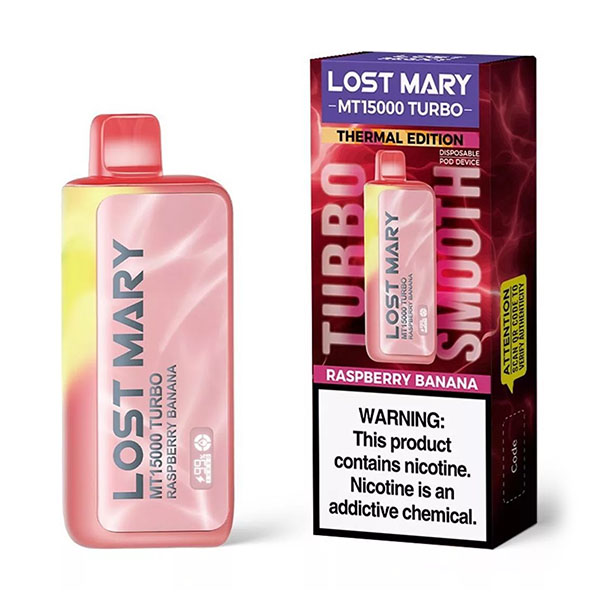 lost mary mt15000 turbo thermal edition raspberry banana lost mary mt15000 turbo thermal edition raspberry banana