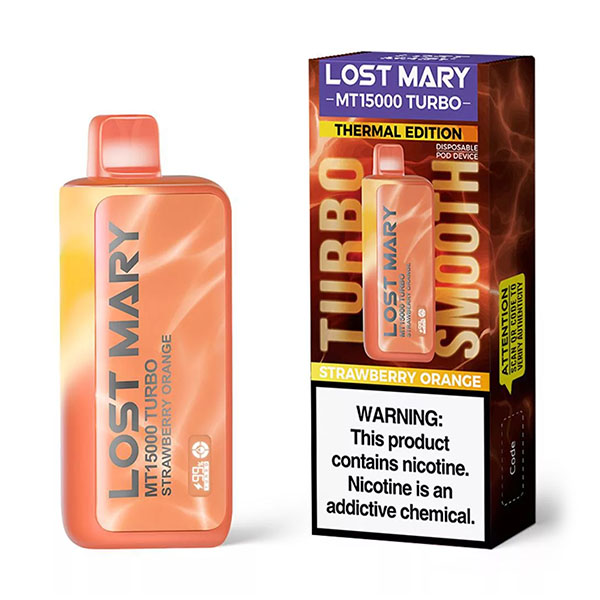 lost mary mt15000 turbo thermal edition strawberry orange lost mary mt15000 turbo thermal edition strawberry orange