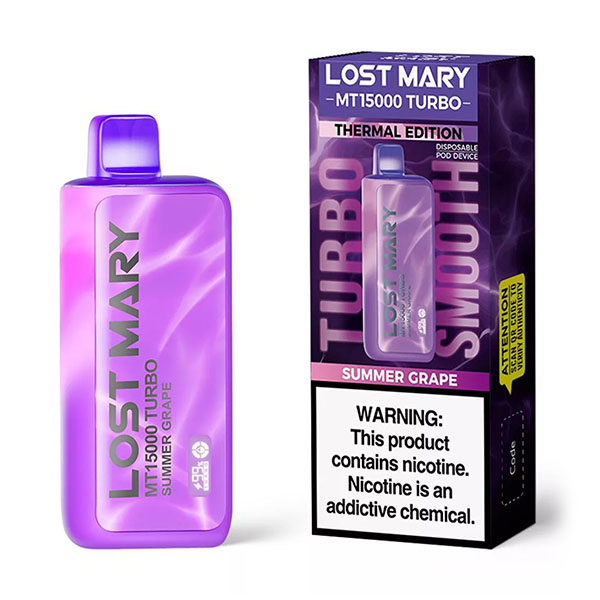 lost mary mt15000 turbo thermal edition summer grape lost mary mt15000 turbo thermal edition summer grape