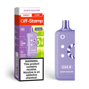 off stamp sweet cube pod 25k puff grape rancher