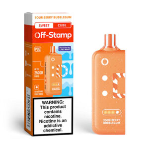 off stamp sweet cube pod 25k puff sour berry bubblegum
