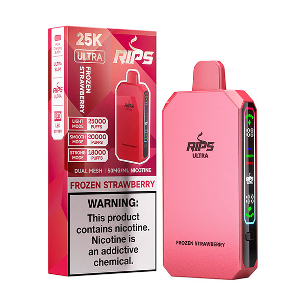 rips ultra 25k puff disposable frozen strawberry rips ultra 25k puff disposable frozen strawberry