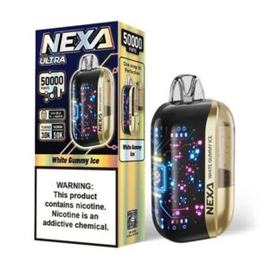 nexa ultra 50k puffs disposable white gummy ice