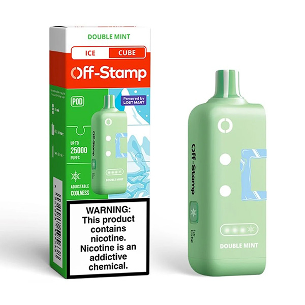 off stamp ice cube pod 25k puff double mint