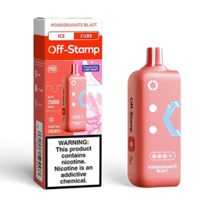 off stamp ice cube pod 25k puff pomegranate blast