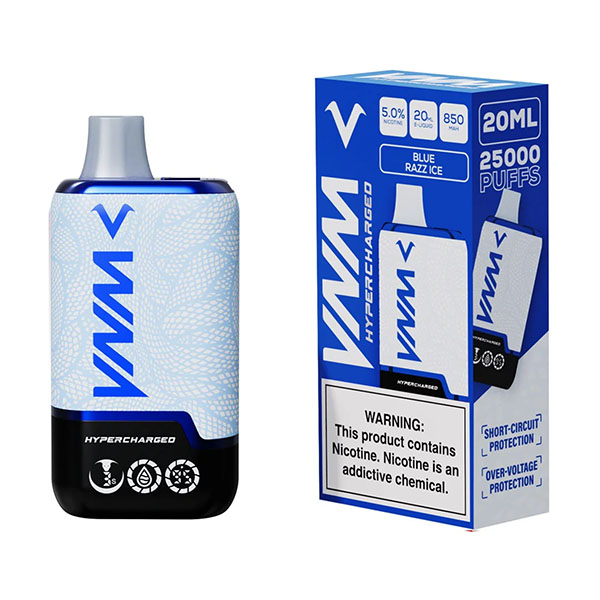 vnm hypercharged 25k puffs blue razz ice vnm hypercharged 25k puffs blue razz ice
