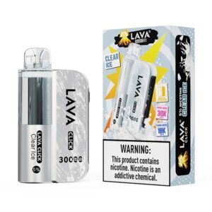 lava click kit 30k puff disposable clear ice