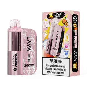lava click kit 30k puff disposable peach ice