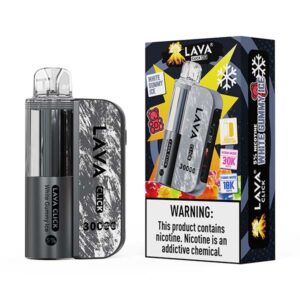 lava click kit 30k puff disposable white gummy ice