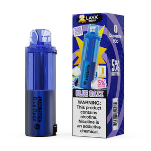 lava click pod 30k puff disposable blue razz