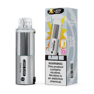 lava click pod 30k puff disposable clear ice