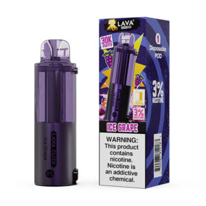 lava click pod 30k puff disposable ice grape