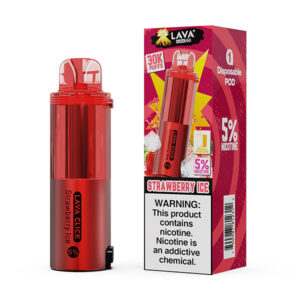 lava click pod 30k puff disposable strawberry ice