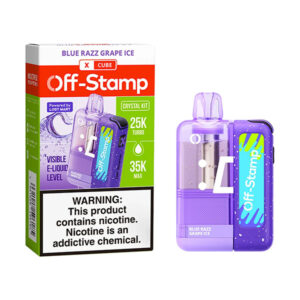off stamp x cube crystal kit 35k puff blue razz grape ice