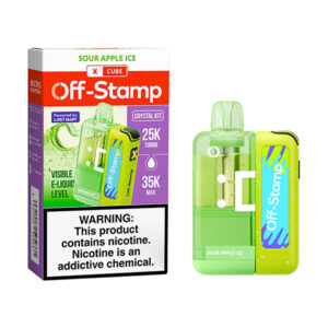 off stamp x cube crystal kit 35k puff sour apple ice