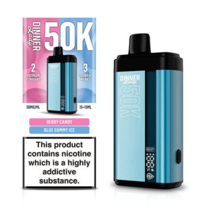 dinner lady 50k puff disposable berry candy blue gummy ice 51580.1750978726