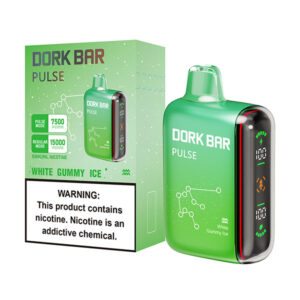 dork bar pulse 15k puff disposbale white gummy ice